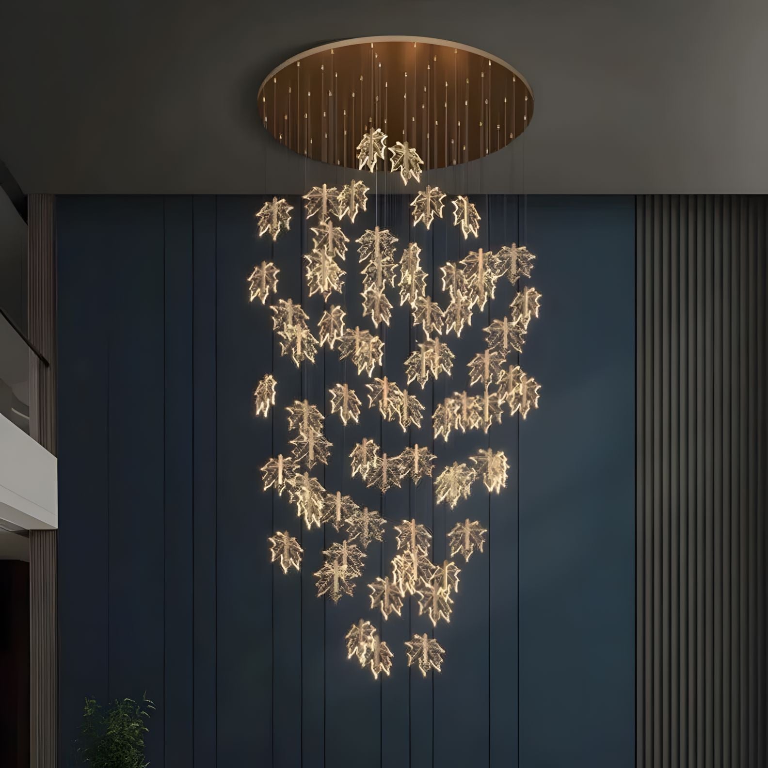 Maple Leaf LED Staircase Chandelier - Dia50cm - 18lights