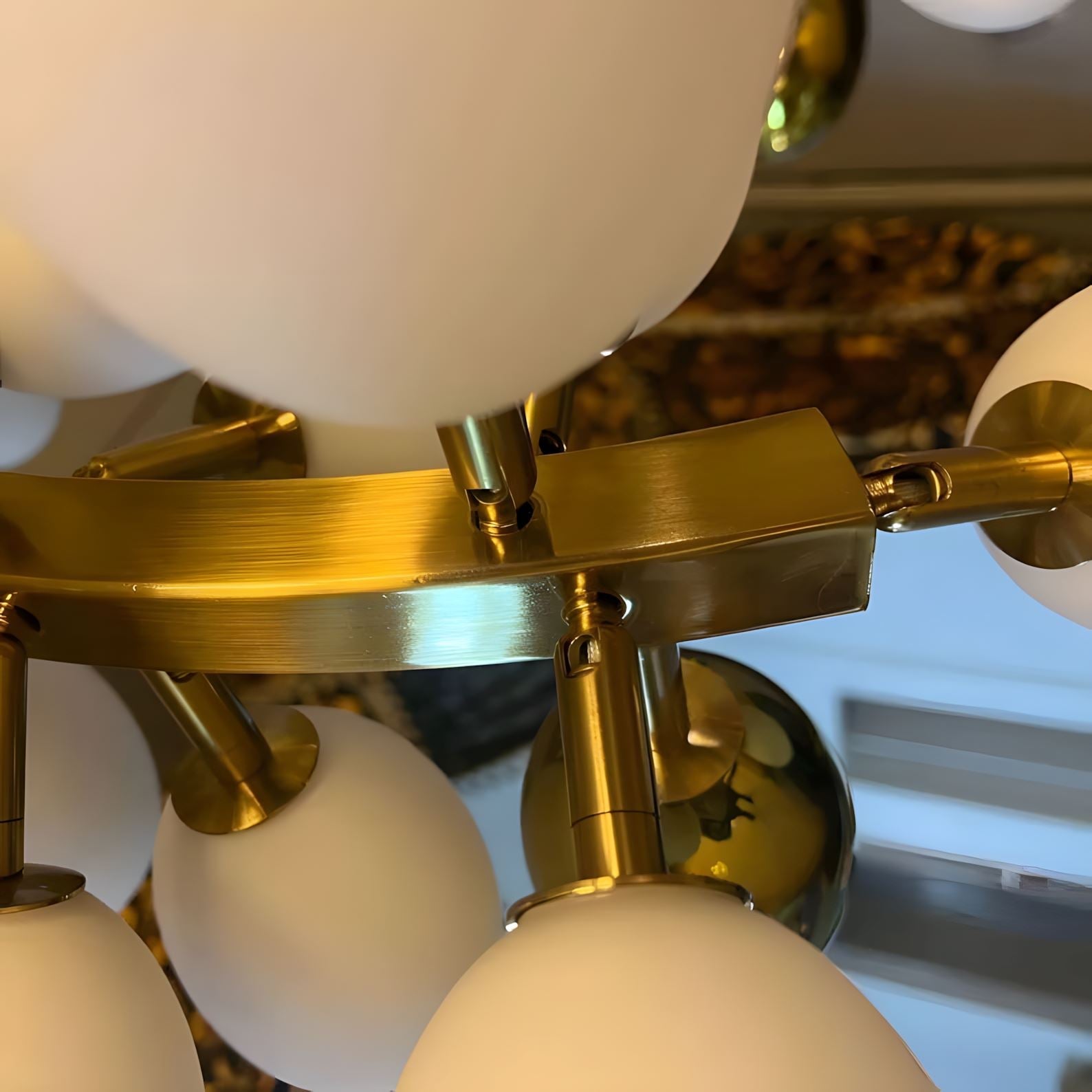 Milk Glass Orb Branch Chandelier - view 10