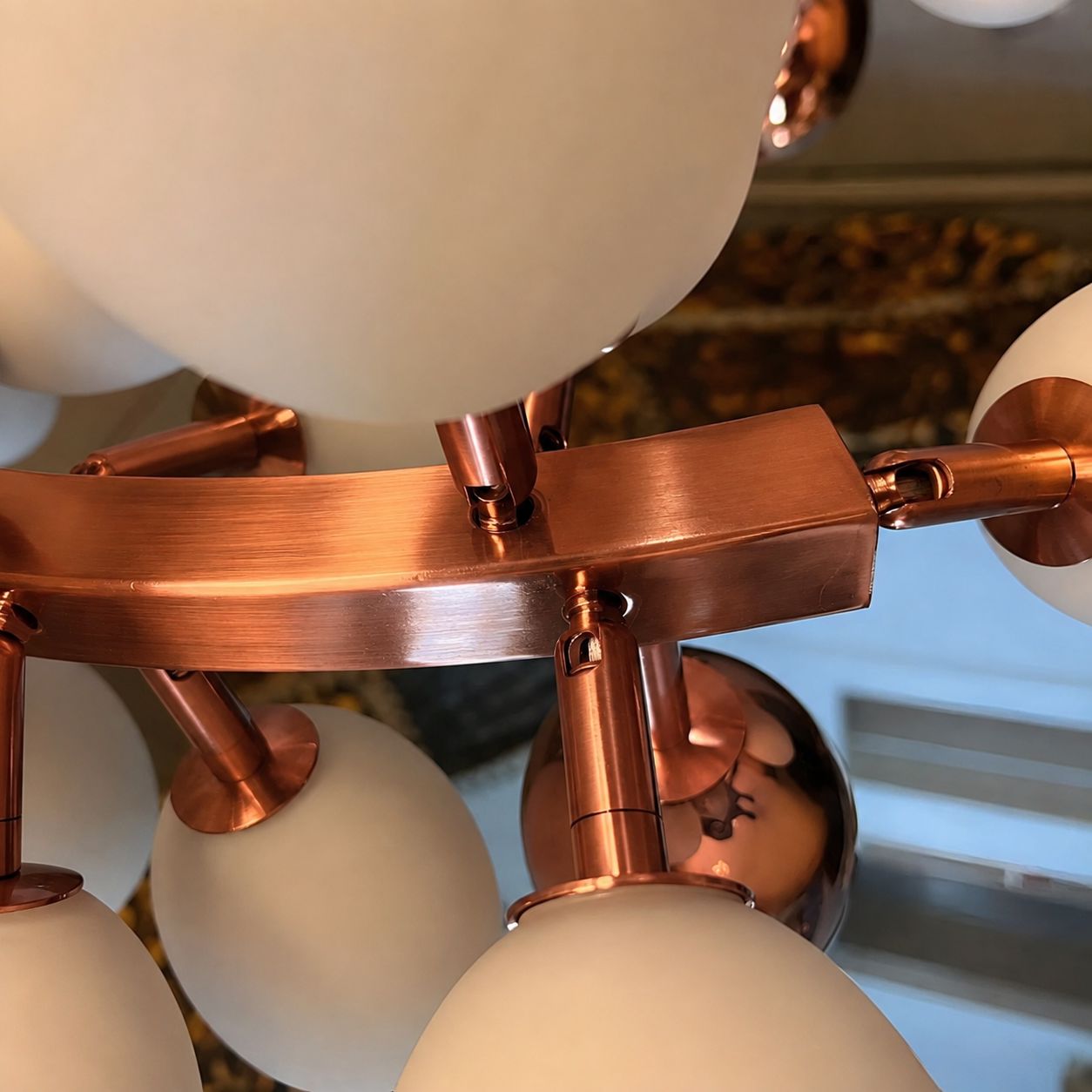 Milk Glass Orb Branch Chandelier - view 13