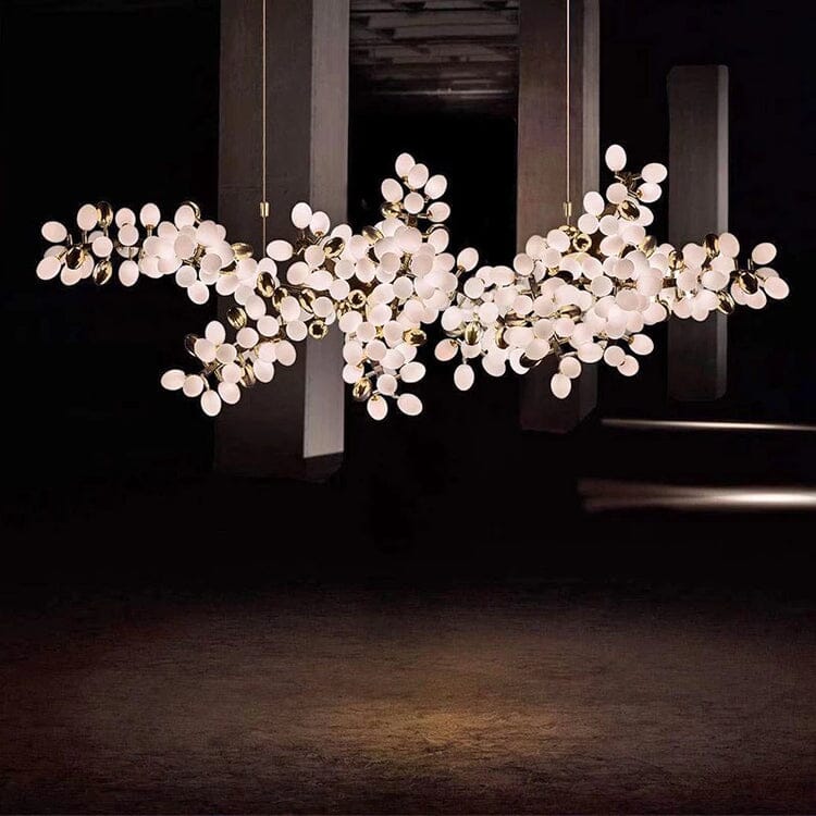 Milk Glass Orb Branch Chandelier - view 3