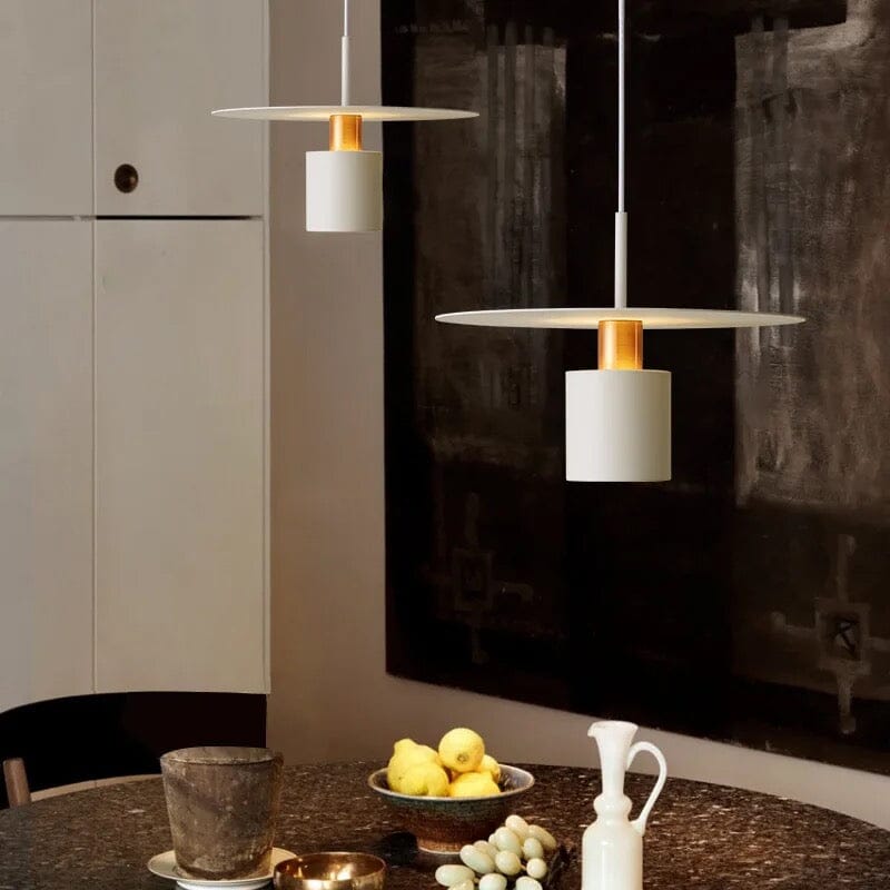 Minimalist Disc and Cylinder Pendant Light
