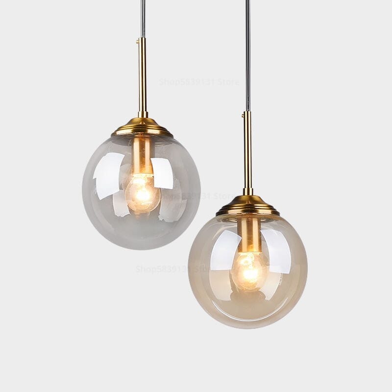 Minimalist Glass Drop Pendant Light - Transparent