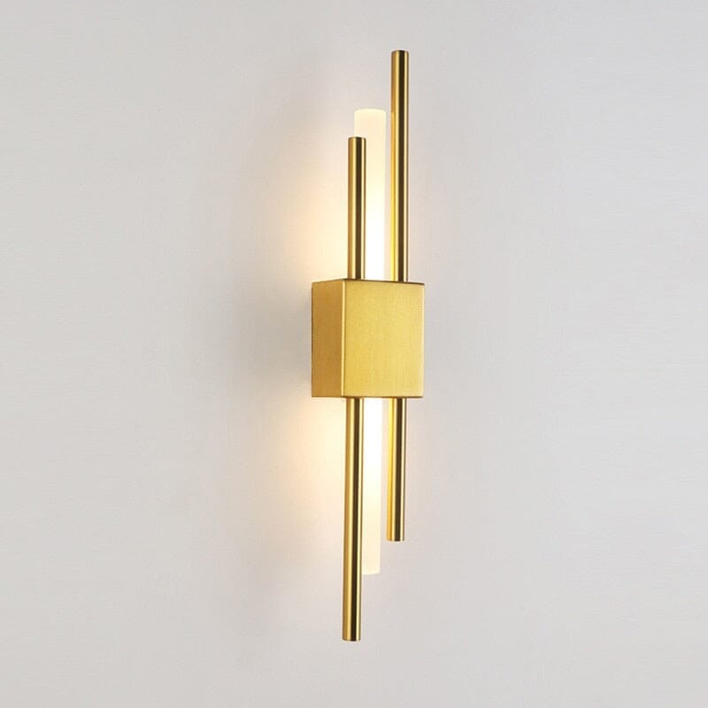 Minimalist Gold Tube Wall Light - view 9