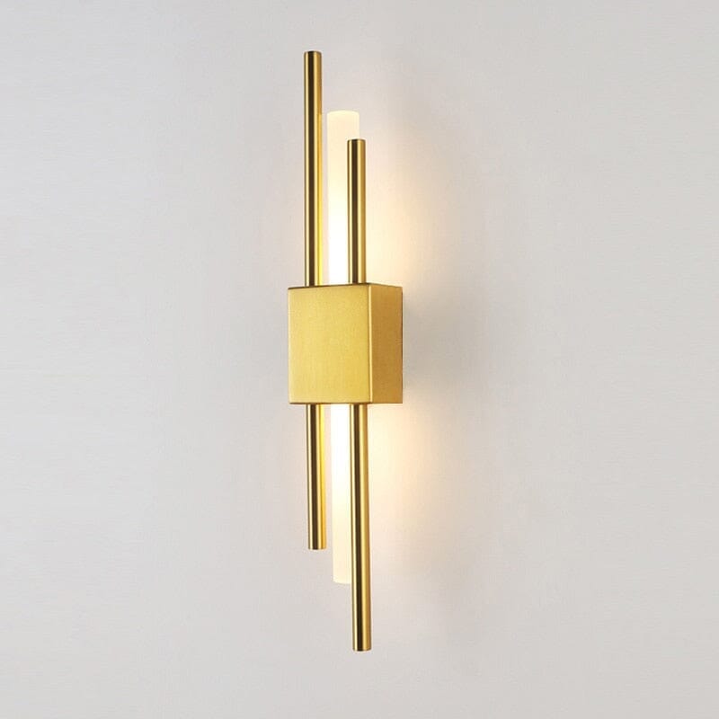 Minimalist Gold Tube Wall Light - view 10