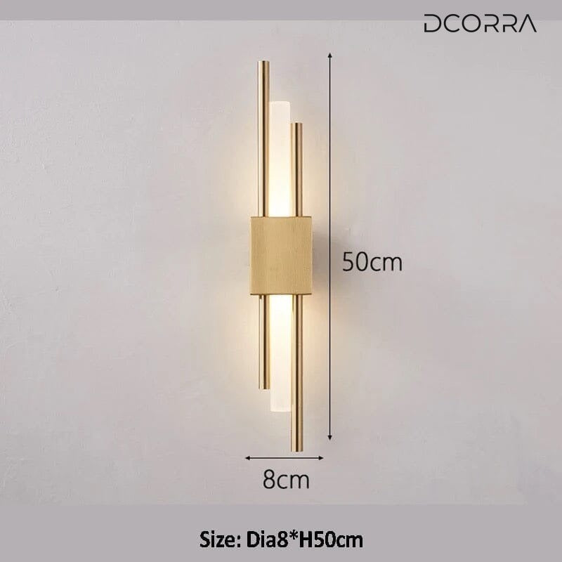 Minimalist Gold Tube Wall Light - view 2