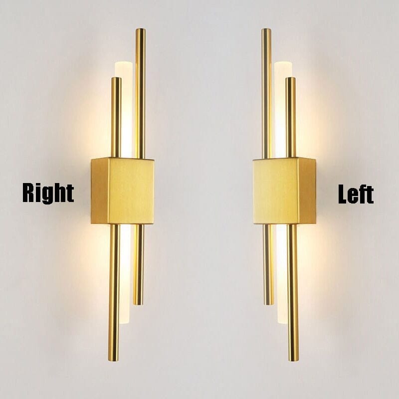 Minimalist Gold Tube Wall Light - view 3