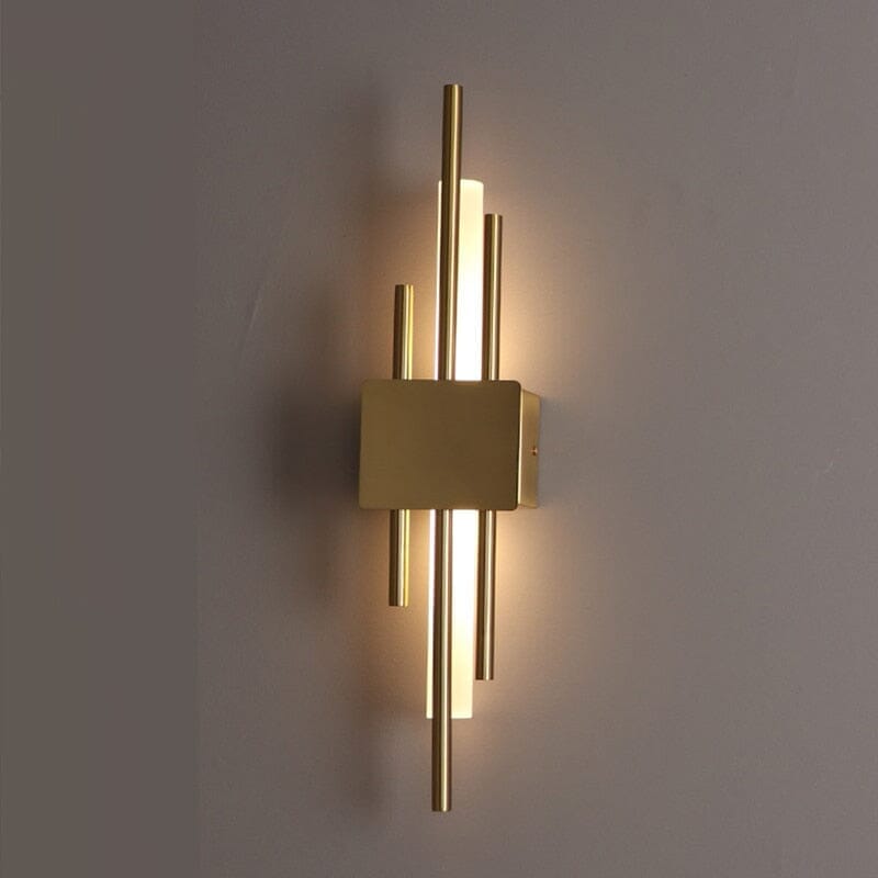 Minimalist Gold Tube Wall Light - view 4