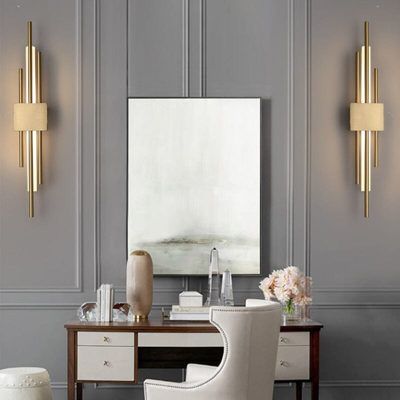 Minimalist Gold Tube Wall Light - view 5