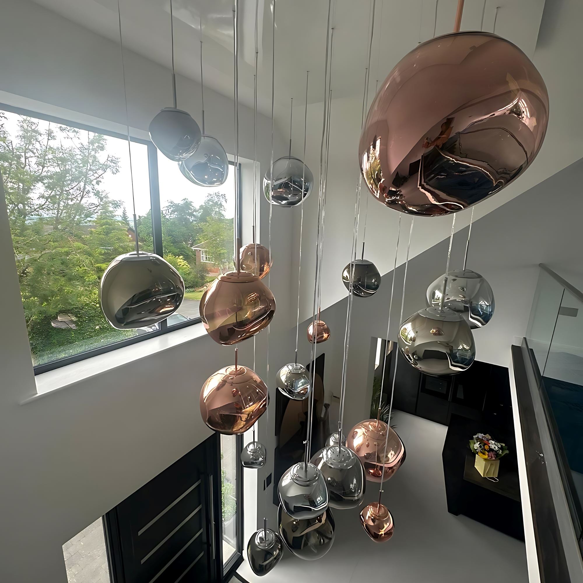Mirrored Bubble Globe Cluster Chandelier - view 11