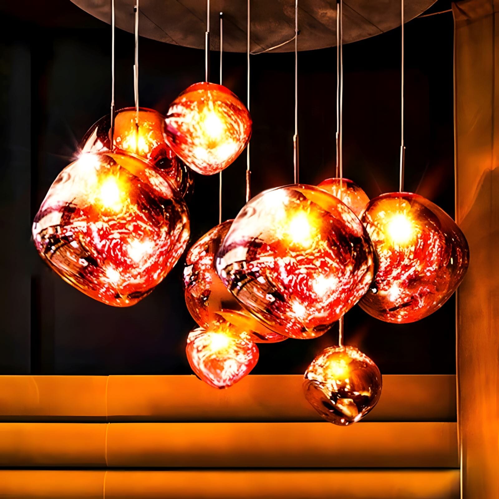 Mirrored Bubble Globe Cluster Chandelier - view 6