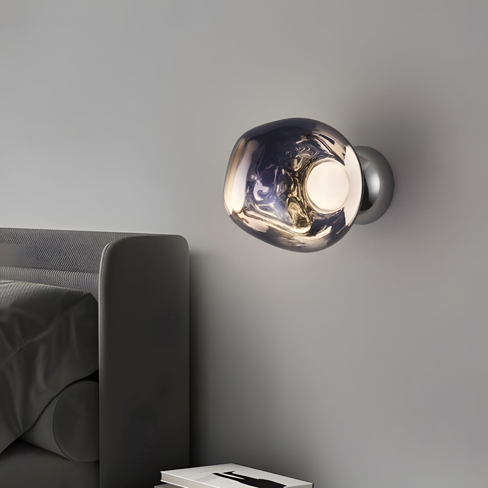 Mirrored Lava Glass Wall Light - variant