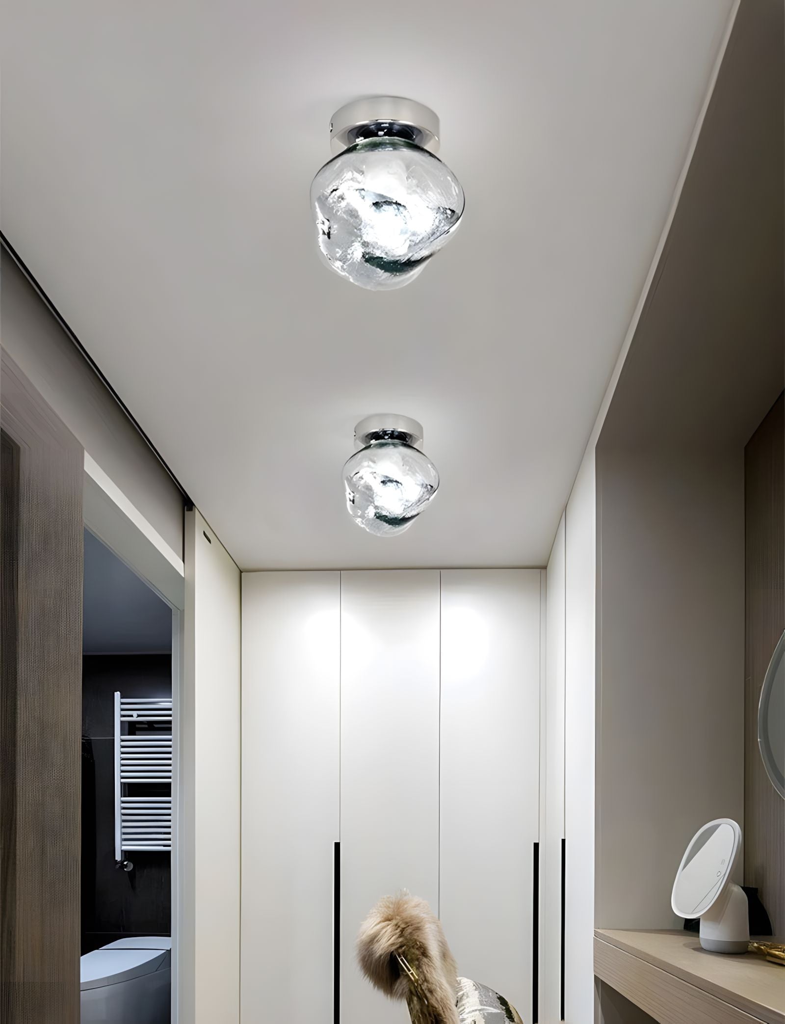 Mirrored Lava Glass Wall Light - view 9