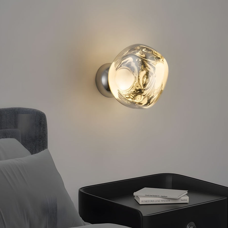 Mirrored Lava Glass Wall Light