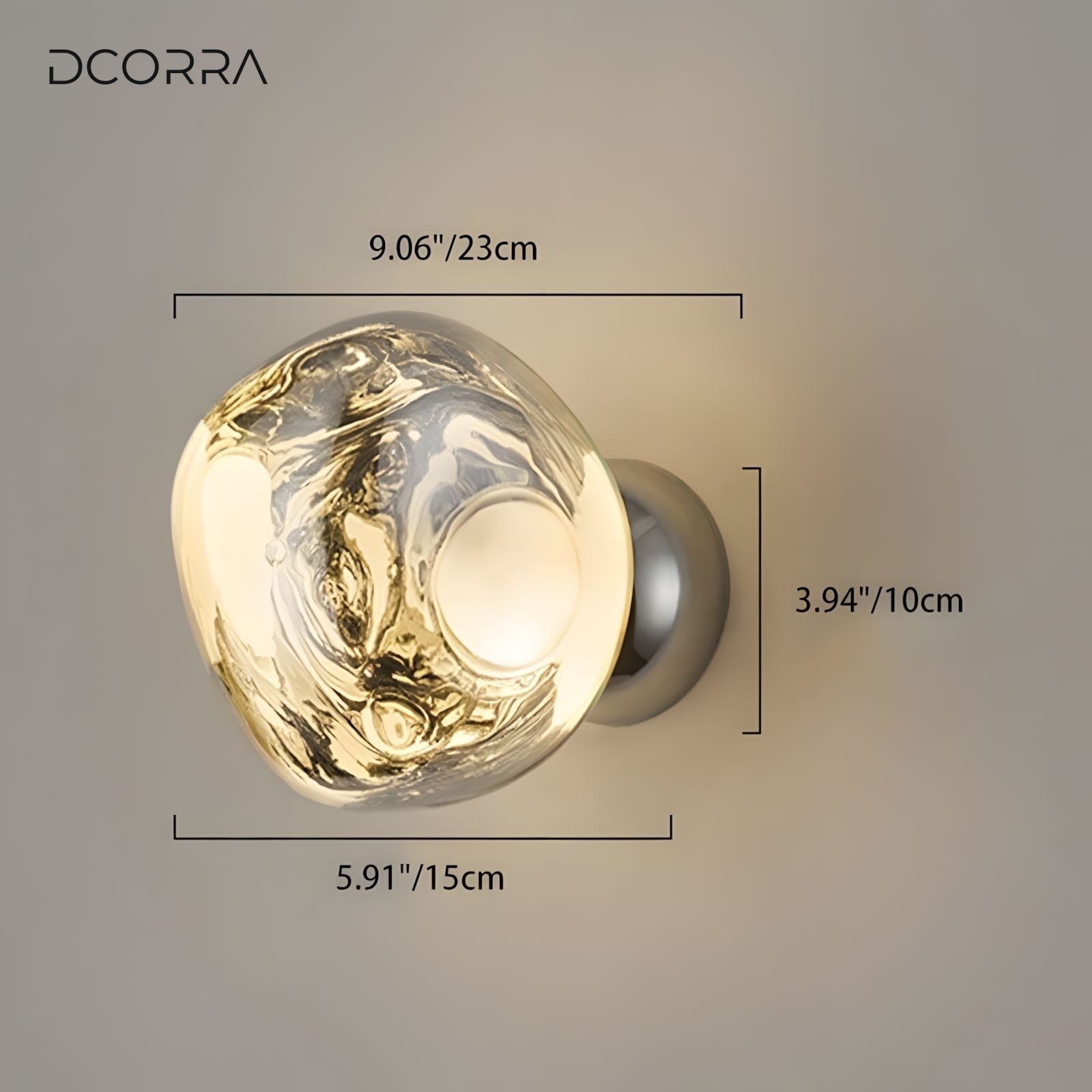 Mirrored Lava Glass Wall Light - view 4
