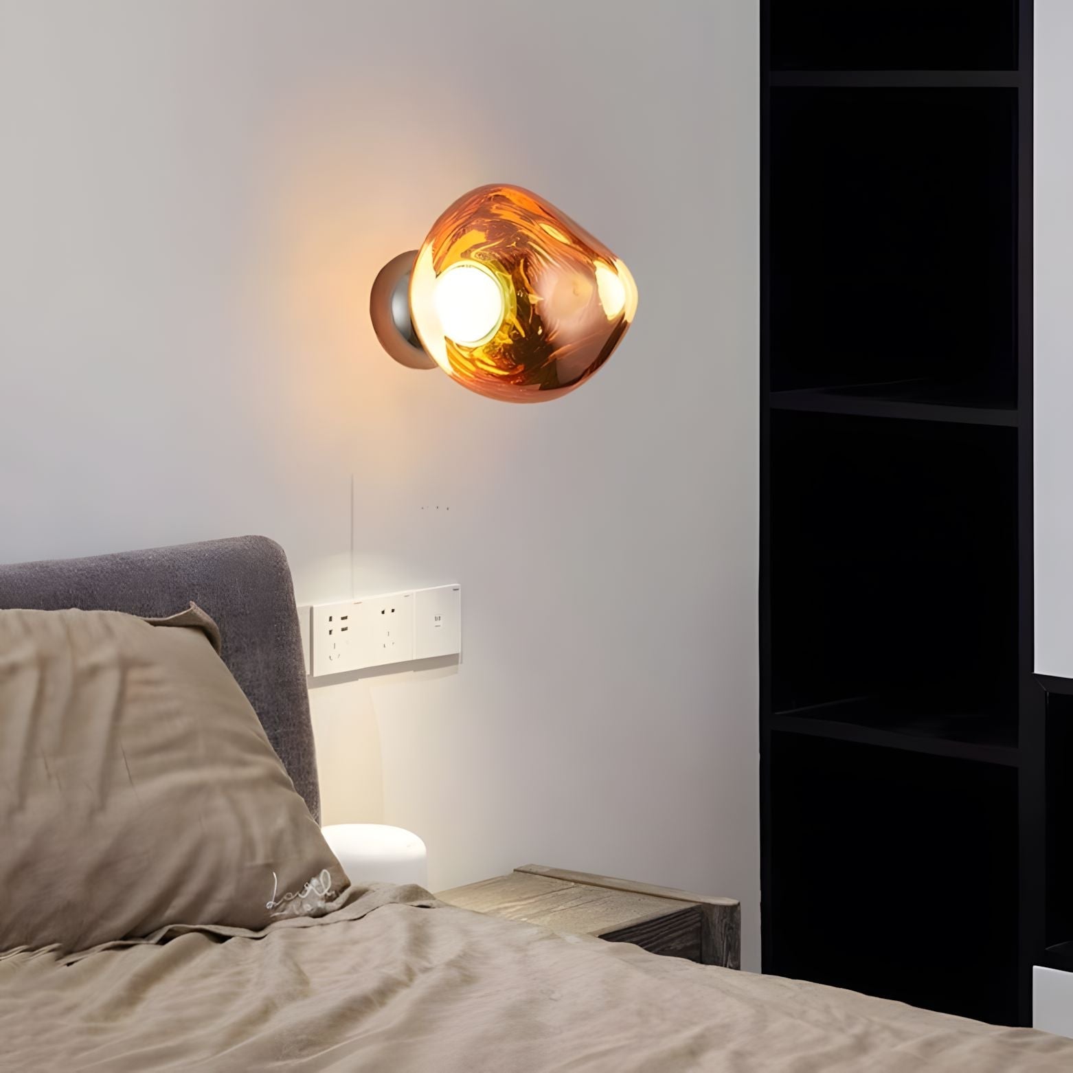 Mirrored Lava Glass Wall Light - view 7