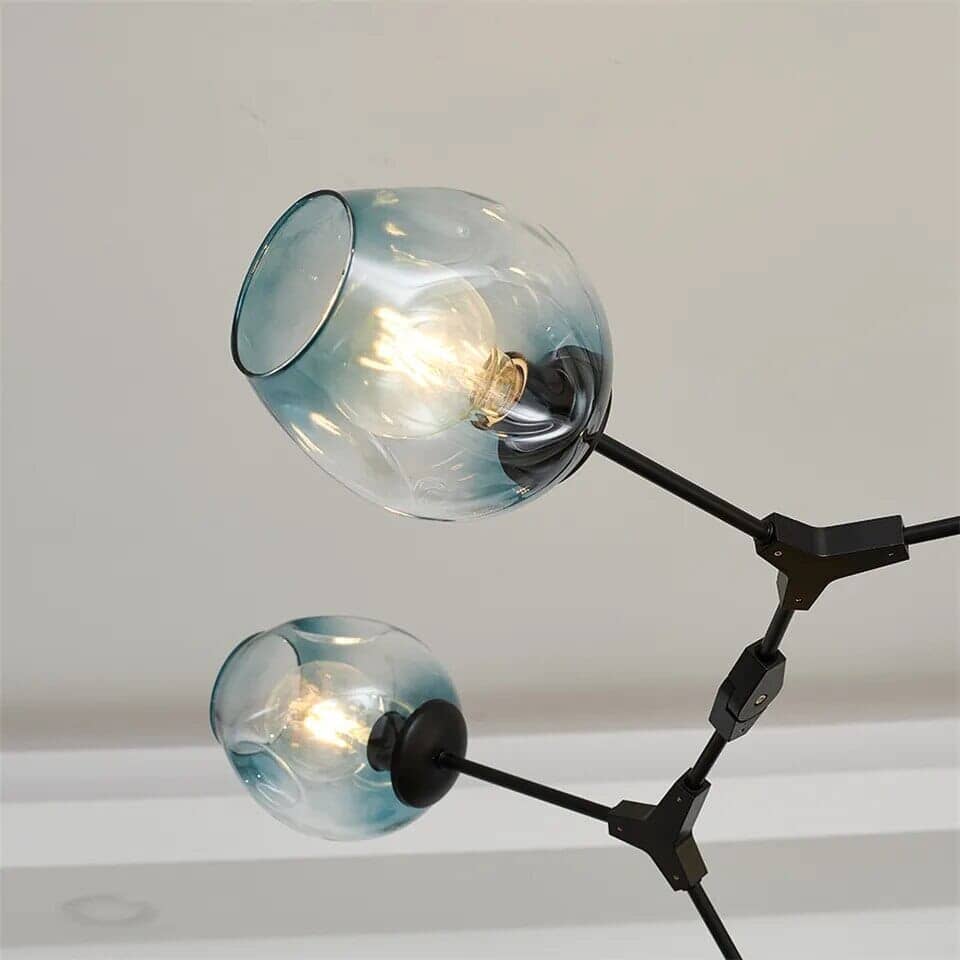 Modern Glass Globe Linear Chandelier - view 15