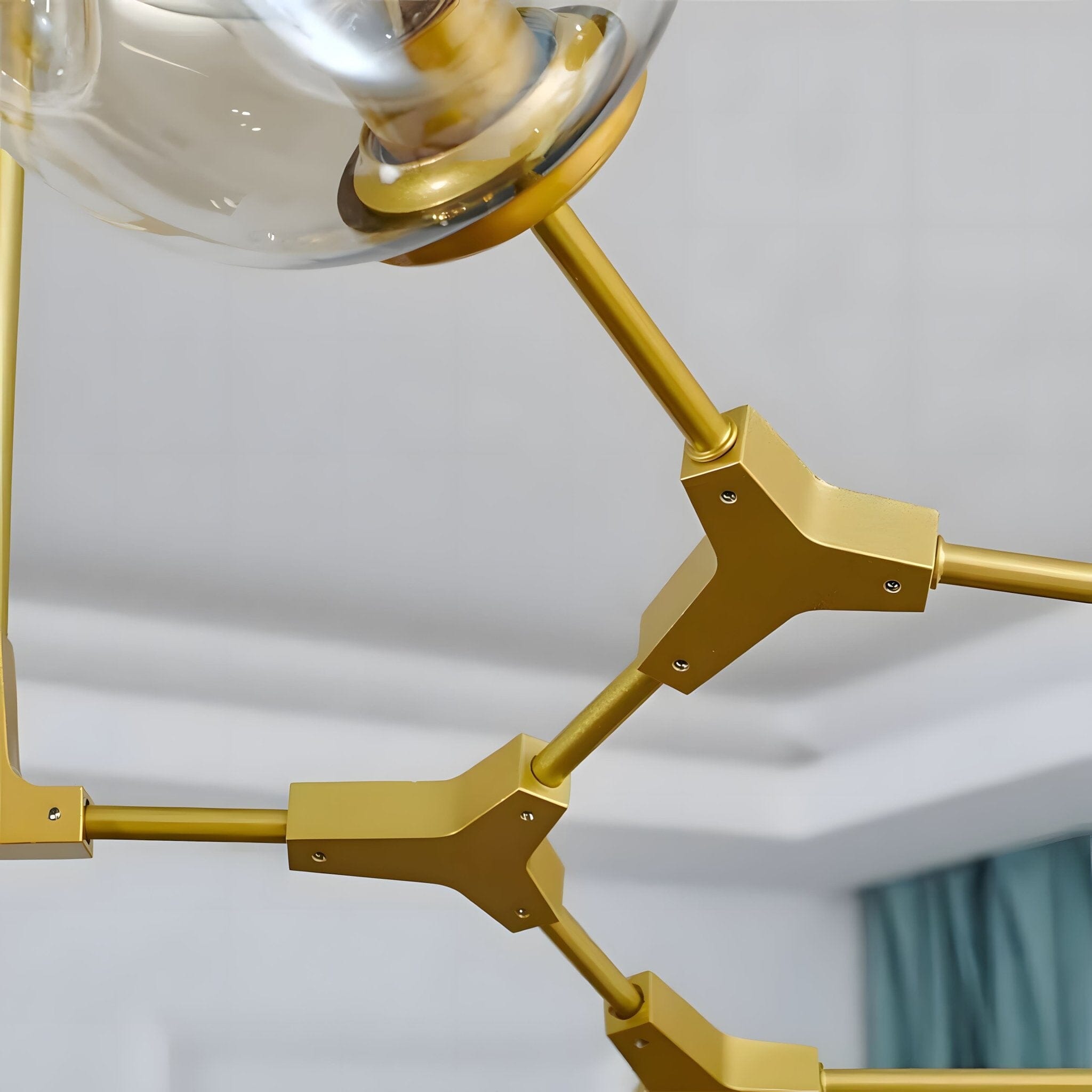 Modern Glass Globe Linear Chandelier - view 16