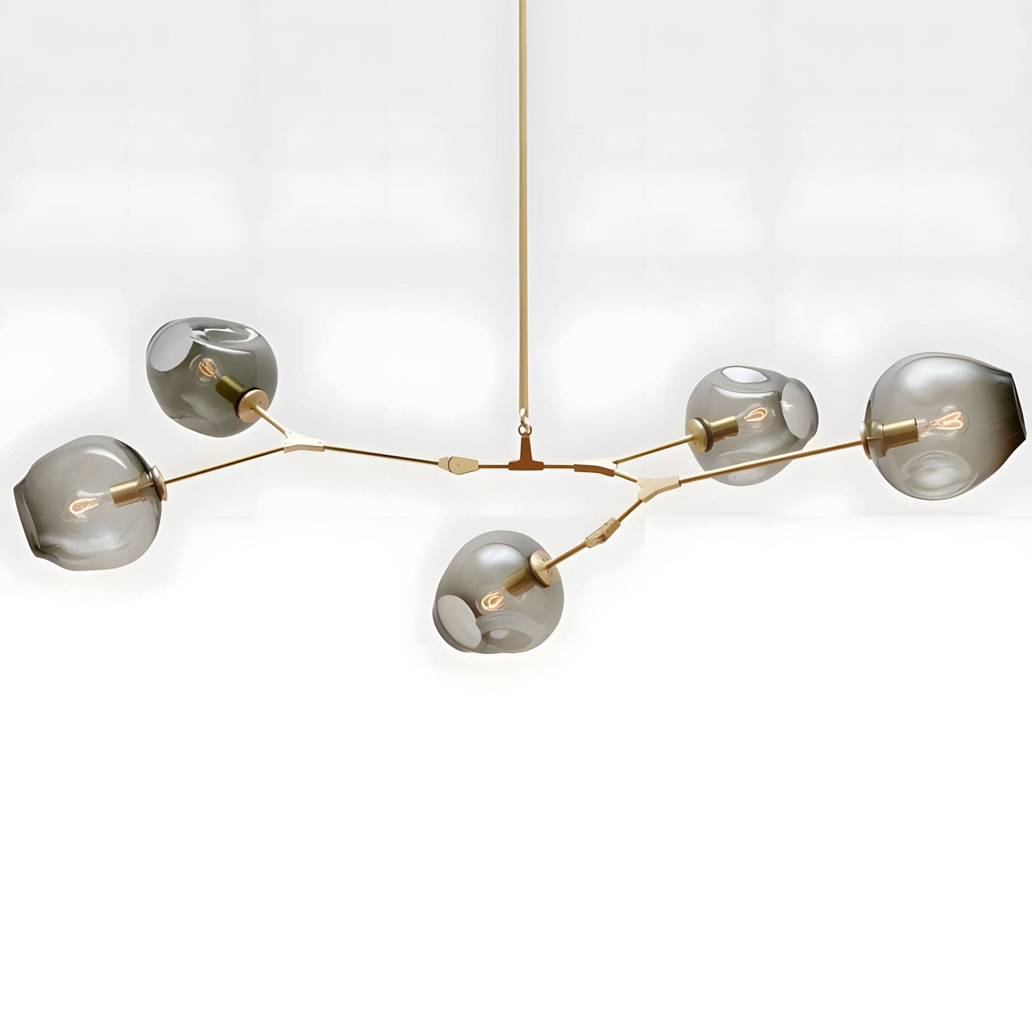 Modern Glass Globe Linear Chandelier - view 33
