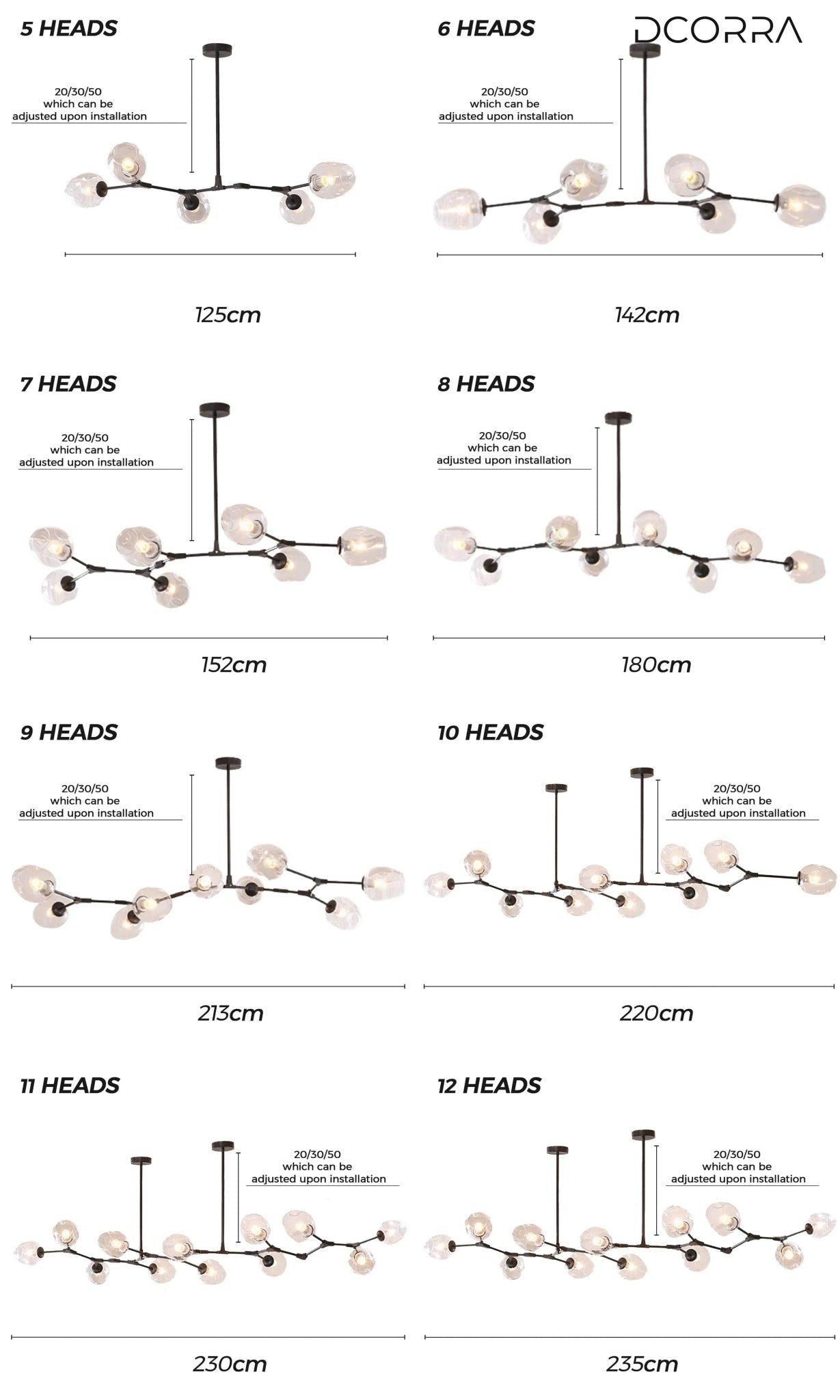 Modern Glass Globe Linear Chandelier - view 35