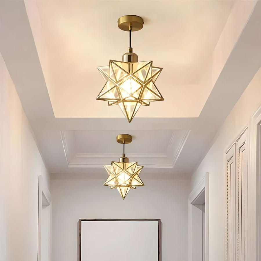 Modern Moravian Star Pendant Light