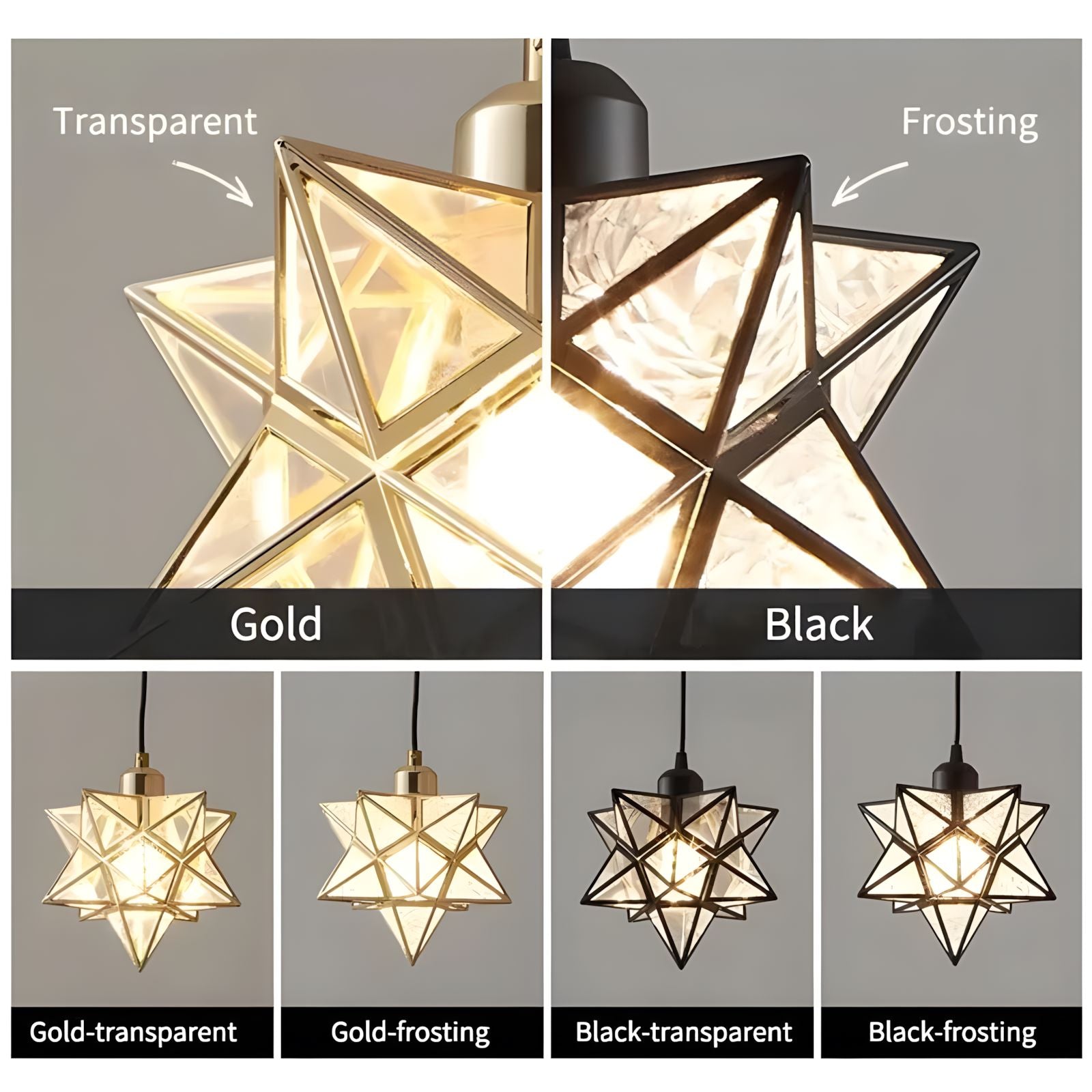 Modern Moravian Star Pendant Light - view 3