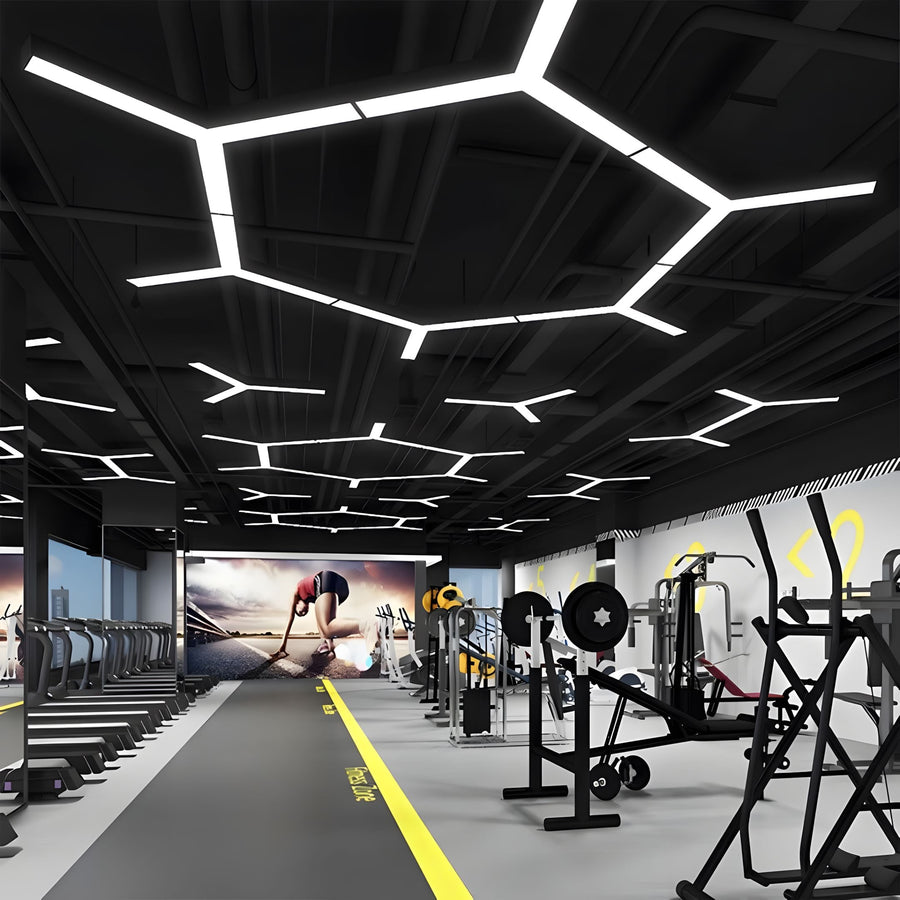 Modular Hexagon LED Ceiling Light Grid