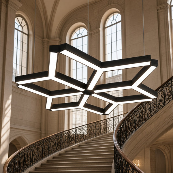 Modular Hexagon LED Ceiling Light Grid