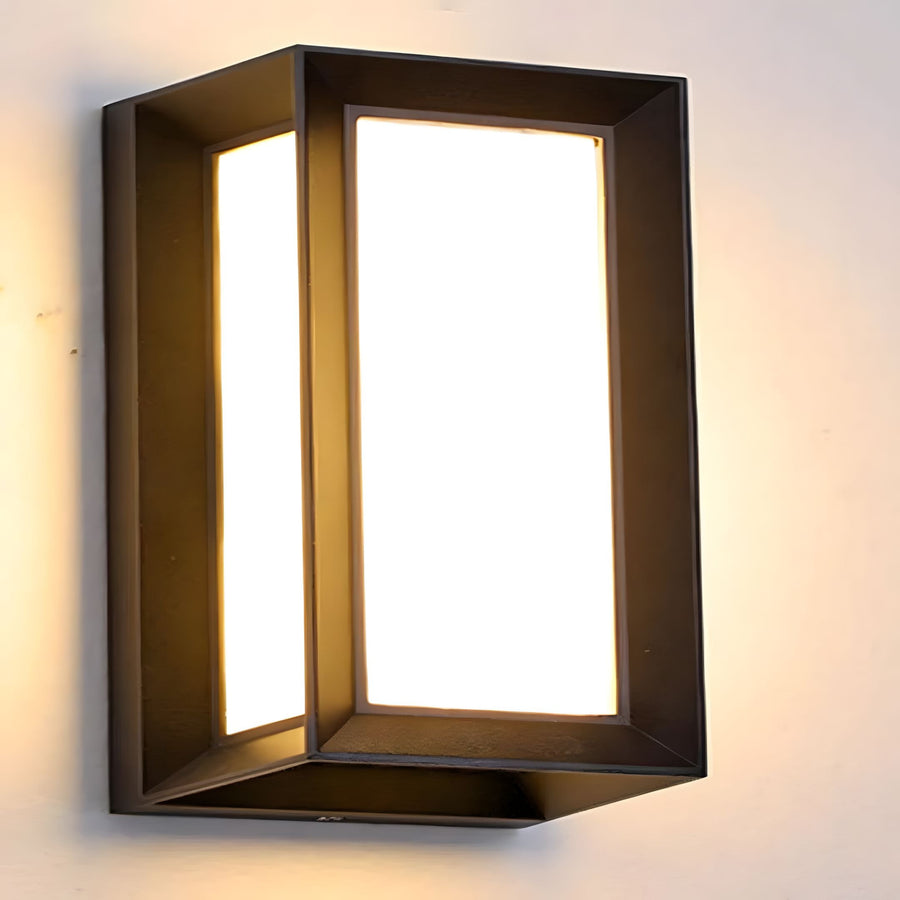 Motion Sensor LED Wall Lantern on an exterior wall