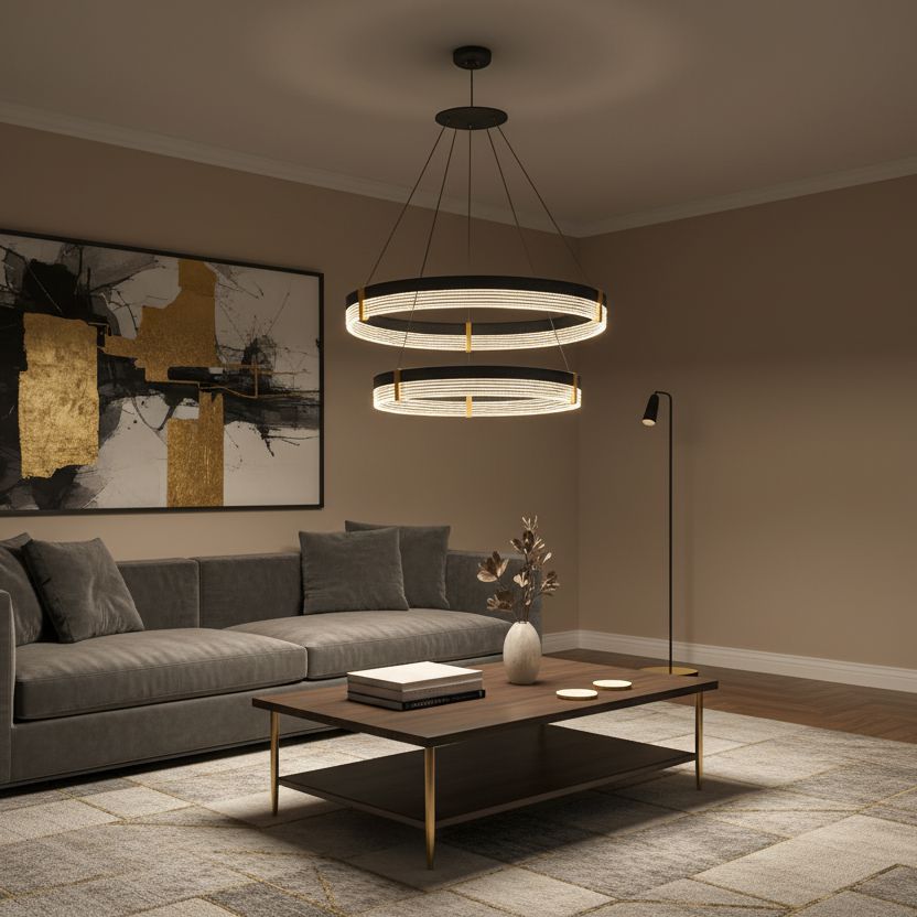 Multi-Layer LED Ring Chandelier - view 6