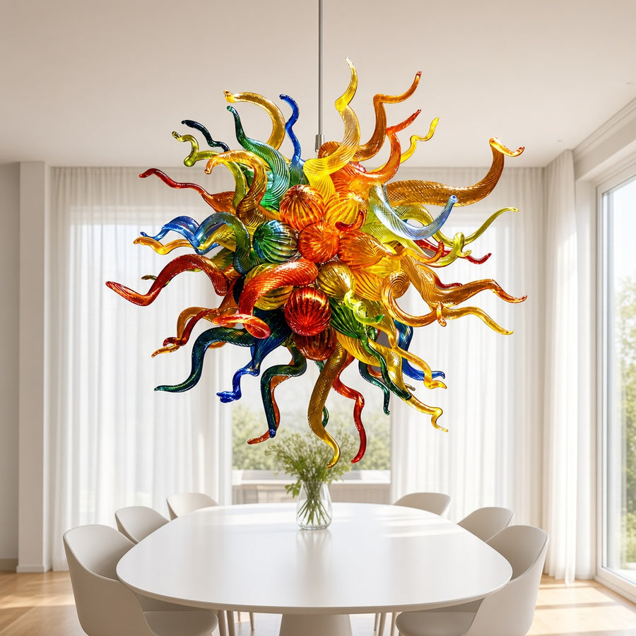 Multicolor Glass Chandelier