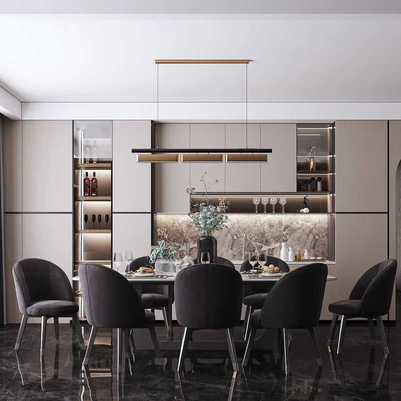 Premium Munira Brilliance chandelier above a dining table