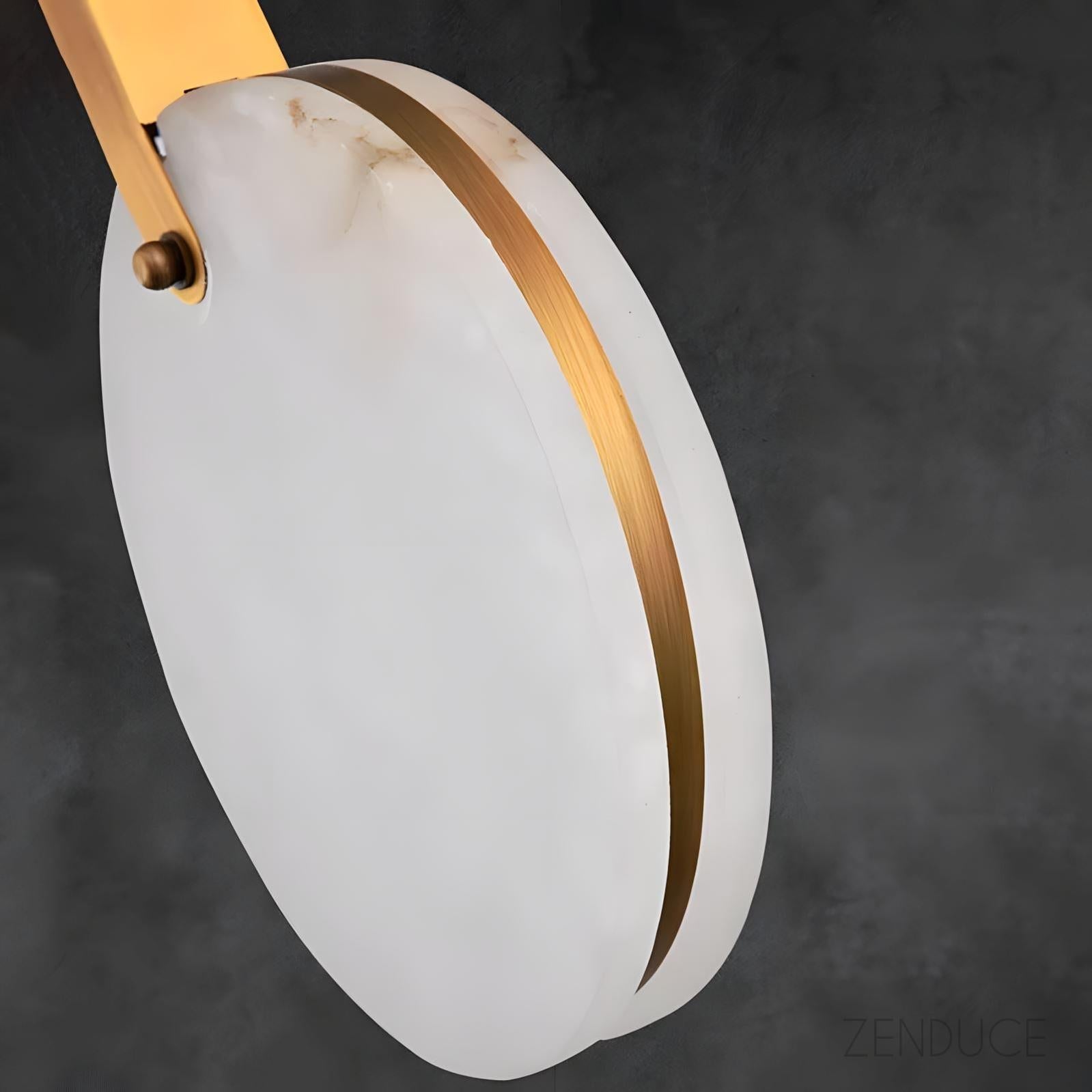 Natural Alabaster Disc Cascade Chandelier - view 11