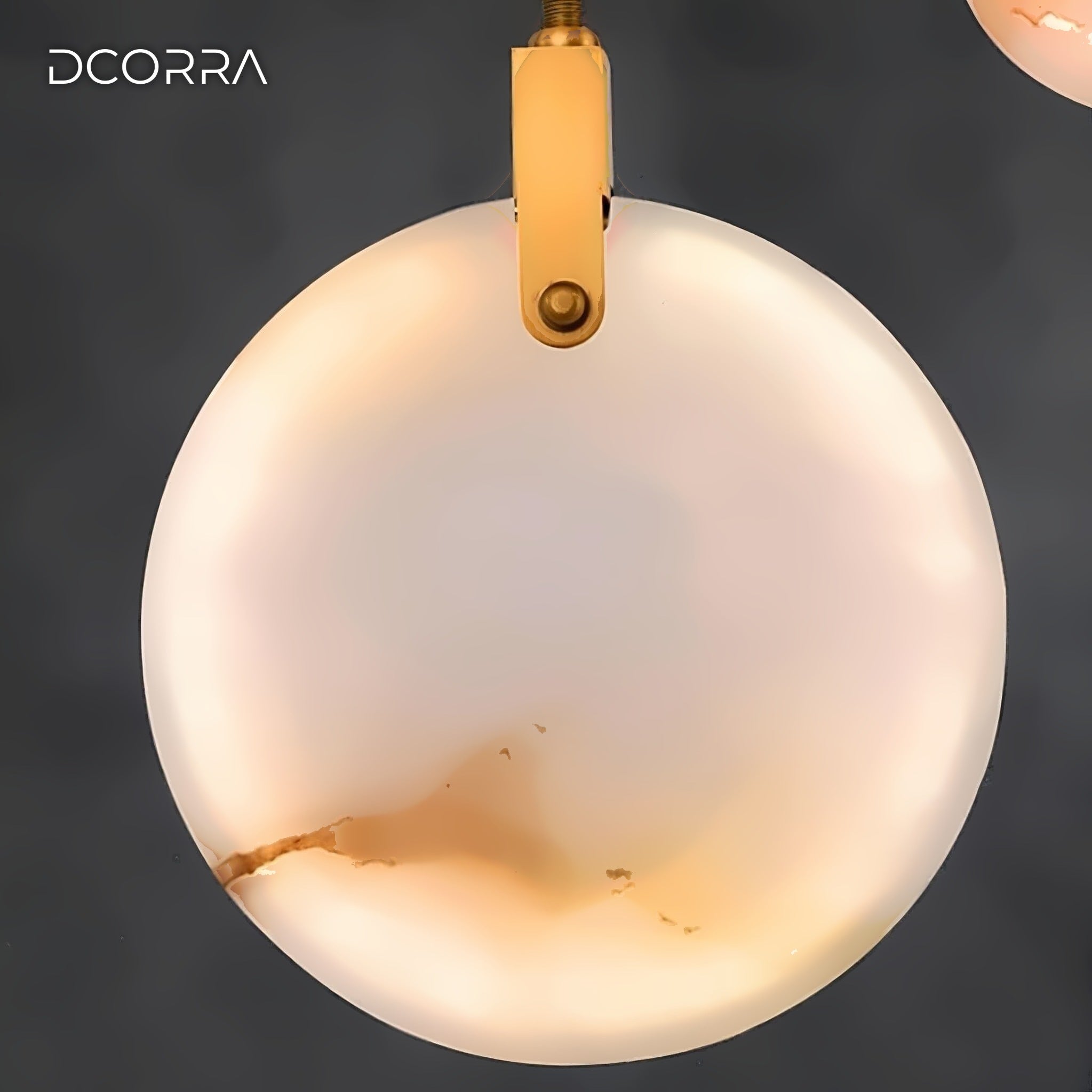 Natural Alabaster Disc Cascade Chandelier - view 7