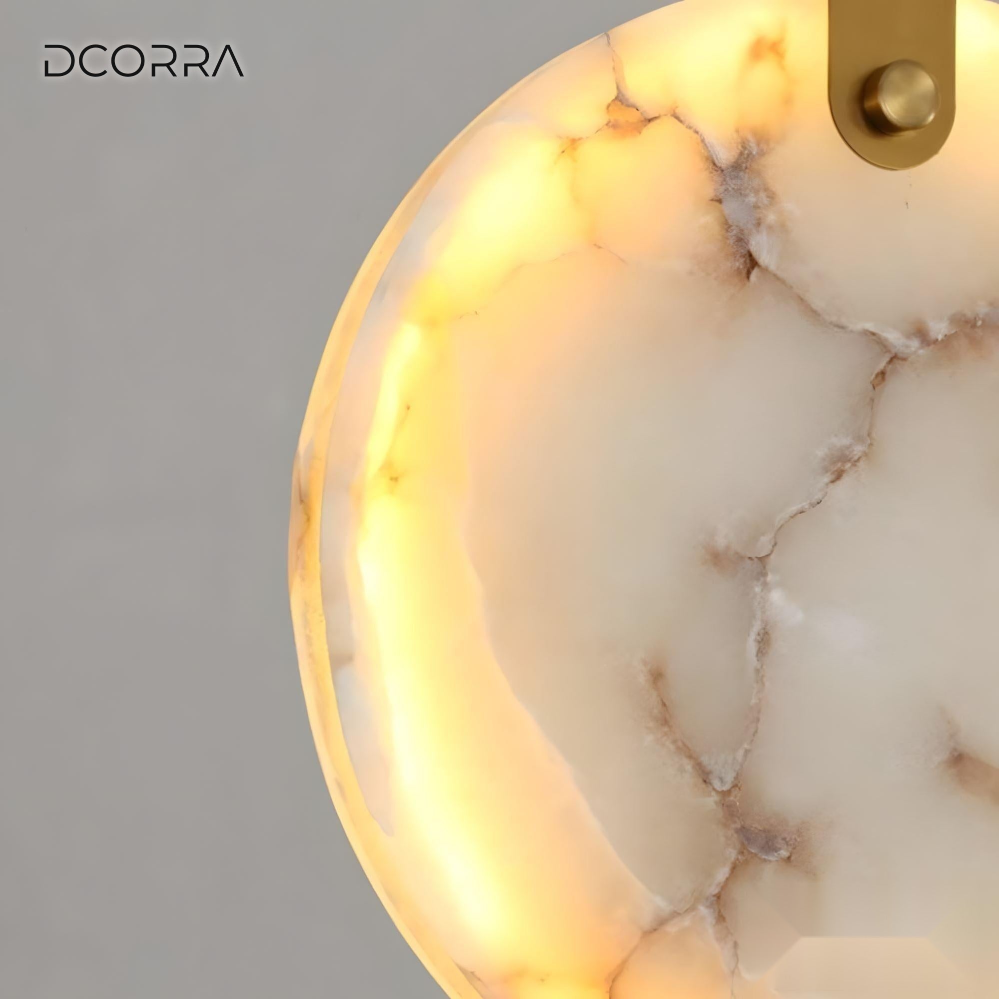 Natural Alabaster Disc Cascade Chandelier - view 9