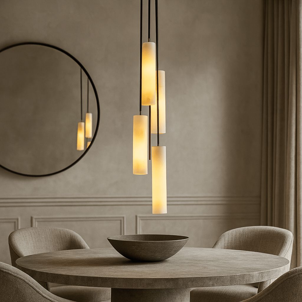 Natural Marble Candle Pendant Chandelier - view 10