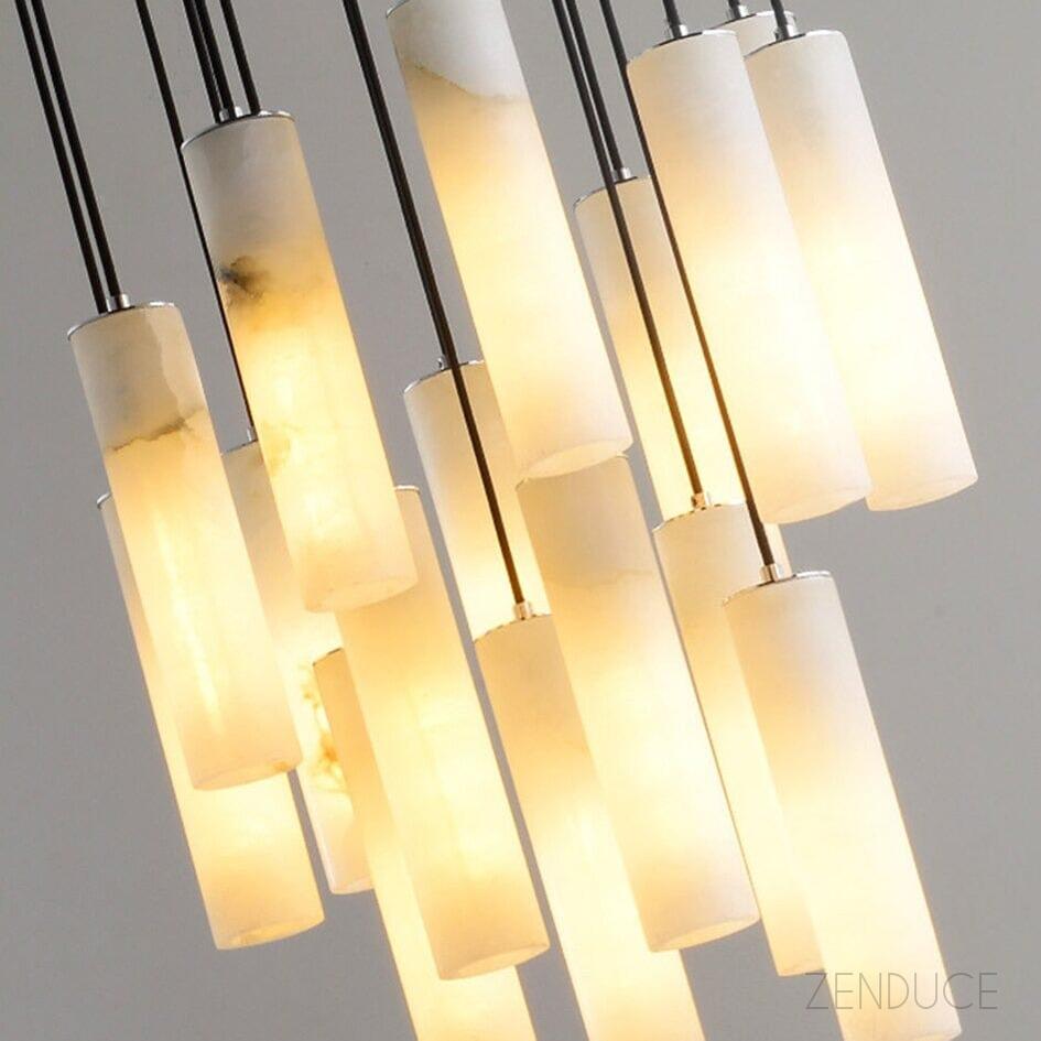 Natural Marble Candle Pendant Chandelier - view 6