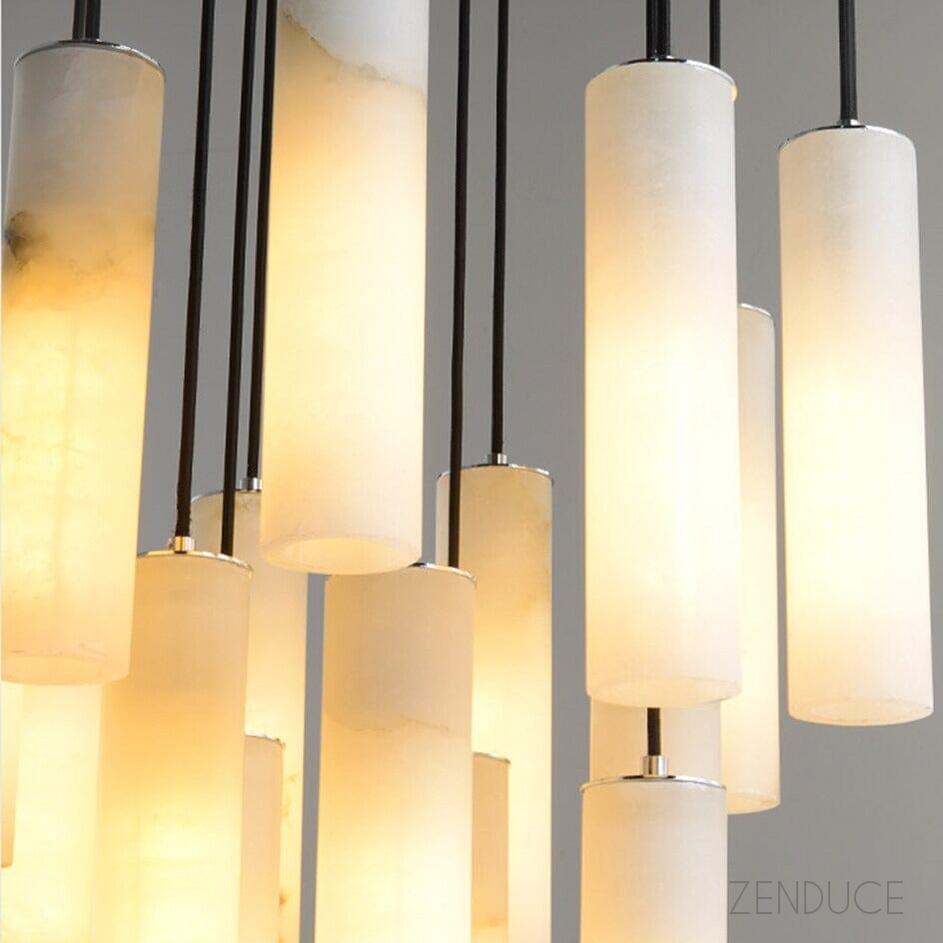 Natural Marble Candle Pendant Chandelier - view 7