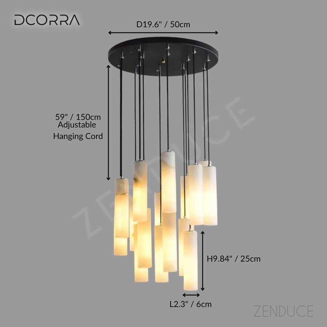 Natural Marble Candle Pendant Chandelier - view 8
