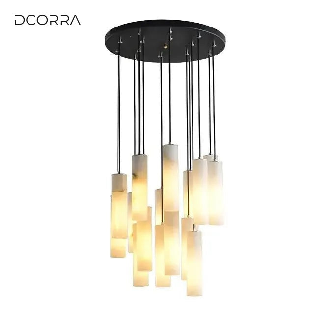 Natural Marble Candle Pendant Chandelier - view 9