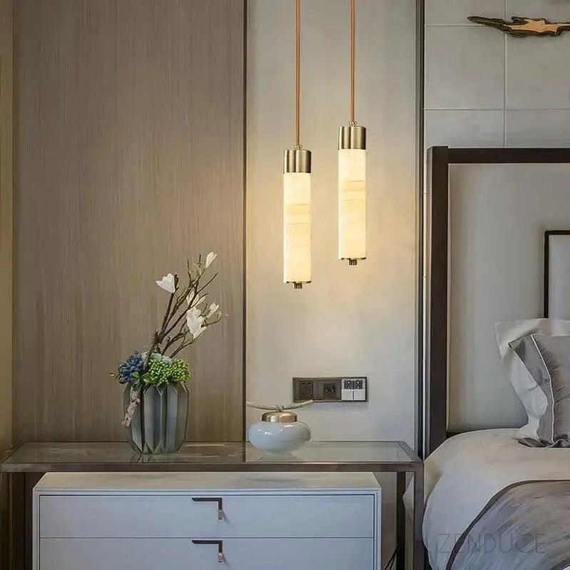 Natural Marble Mini Cylinder Pendant Light - view 5