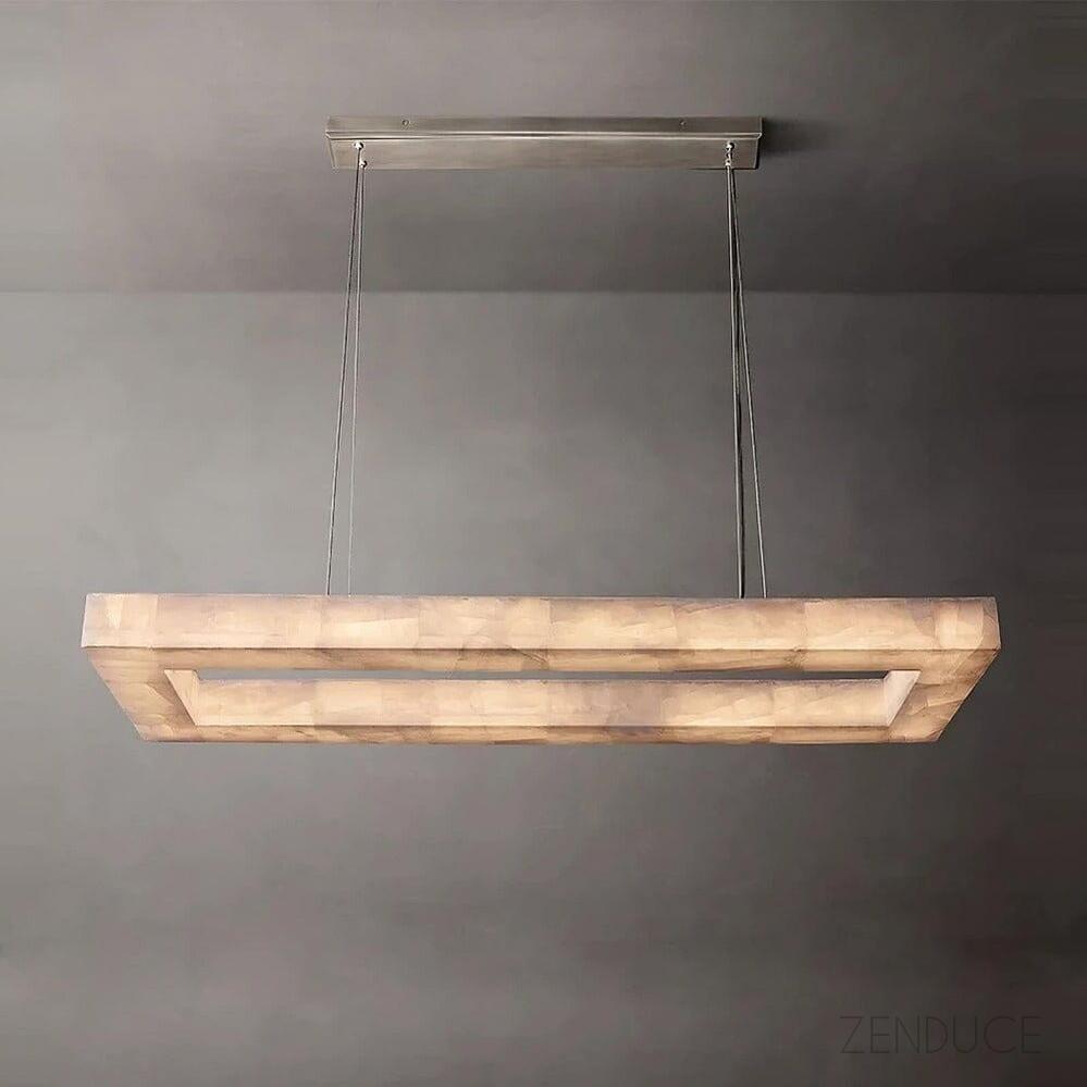 Natural Marble Rectangular Kitchen Chandelier - view 2