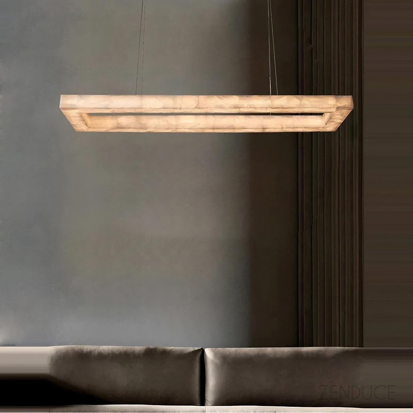 Natural Marble Rectangular Kitchen Chandelier - view 4