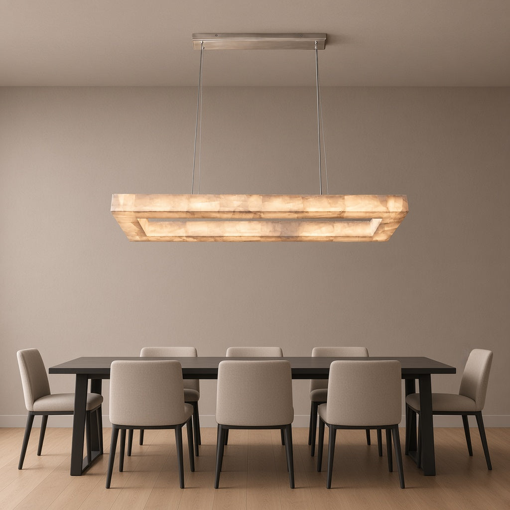 Natural Marble Rectangular Kitchen Chandelier