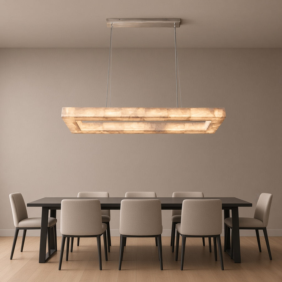 Natural Marble Rectangular Kitchen Chandelier