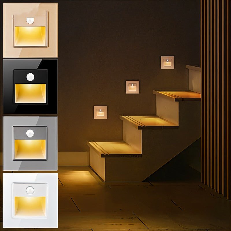 Modern Minimalist Step Light on a staircase