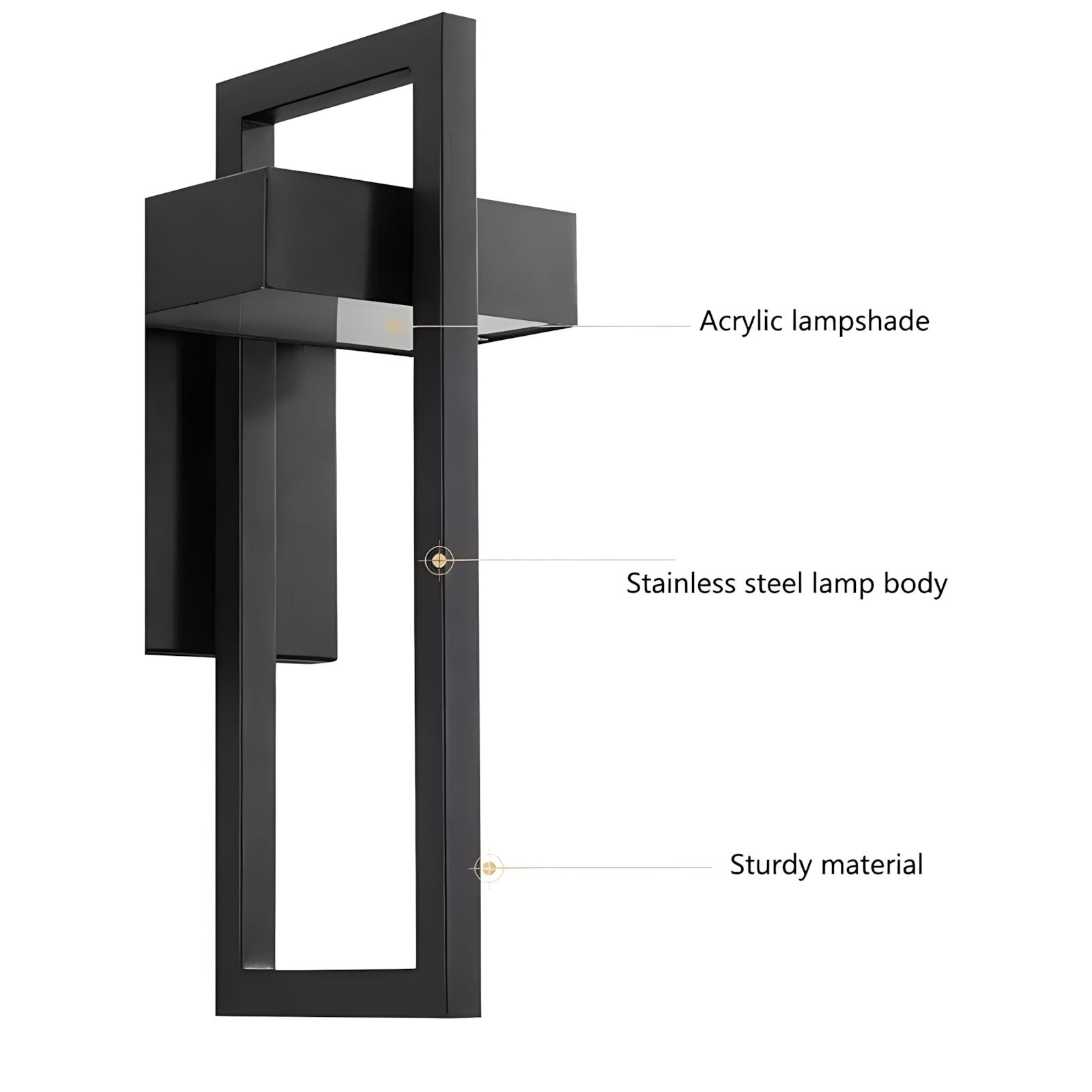 Open Frame Stainless Steel Wall Light - view 8