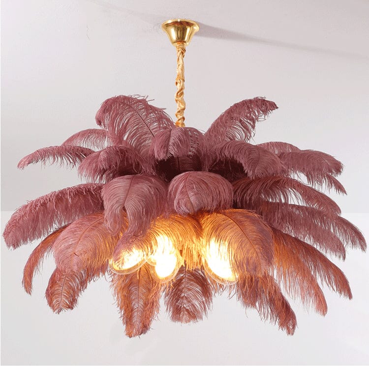 Ostrich Feather Chandelier