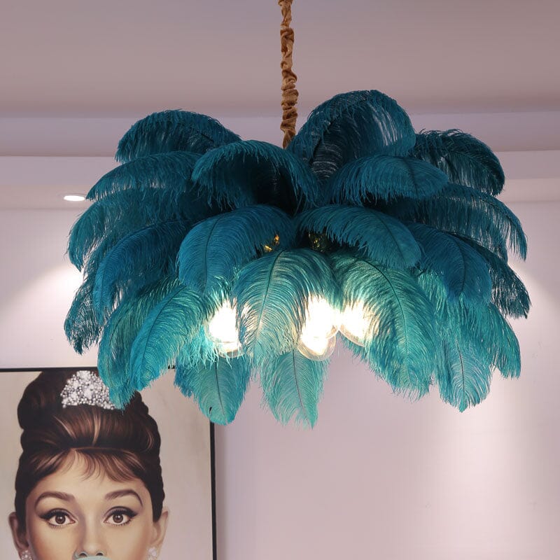 Ostrich Feather Chandelier