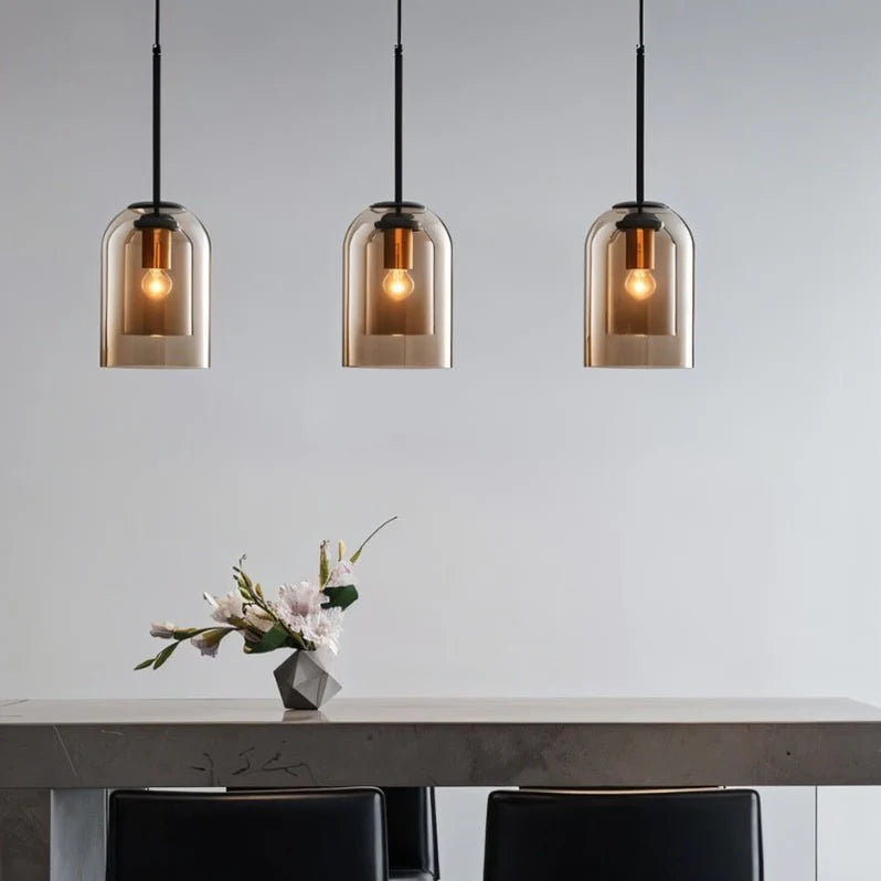 Double Glass Pendant Light