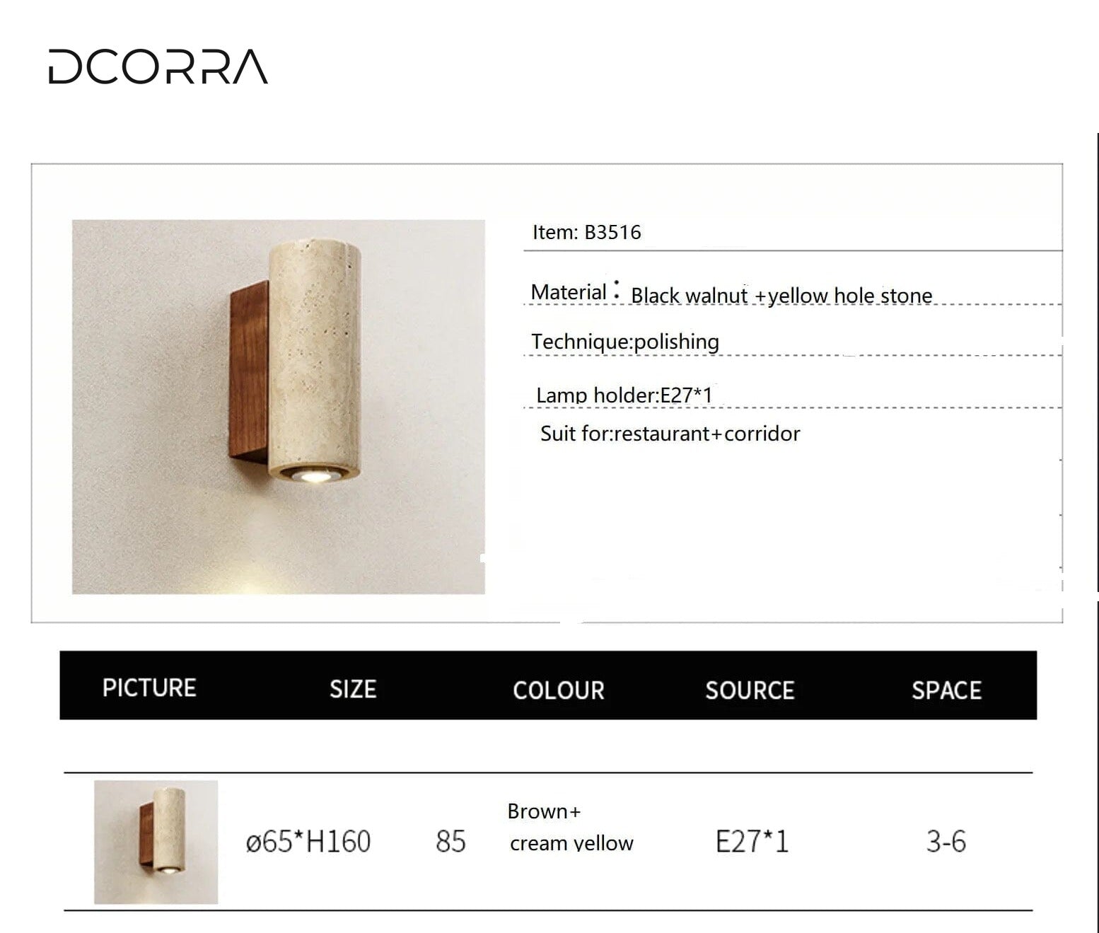 Outdoor Stone Wall Lamp with Wood or Metal Base on an exterior wall